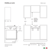 Parrilla a gas PR915.AC TECNOLAM.