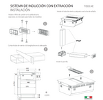 Parrilla de induccion con Campana TIE83.NE.