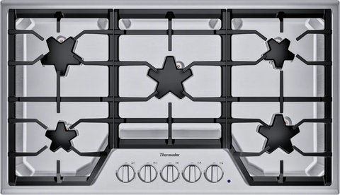 Parrilla de 36", acero inoxidable, cinco quemadores SGS365TS THERMADOR