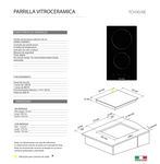 Parrilla Vitrocerámica TCH30.NE TECNOLAM.