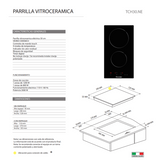 Parrilla Vitrocerámica TCH30.NE TECNOLAM.