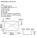 Tarja TEC800X470 TECNOLAM.