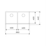 Tarja doble tina FLEXLINEA RS15 860 M-XT 2B TEKA.