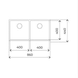 Tarja doble tina FLEXLINEA RS15 860 M-XT 2B TEKA.