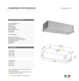 Campana purificadora ALTAIR75.AC TECNOLAM