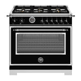 Estufa a Gas - BERTAZZONI - HER366BCFGMNET Serie Heritage, Negro Mate 36"