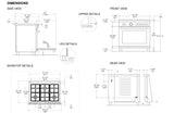 Estufa a Gas - BERTAZZONI - HER366BCFGMNET Serie Heritage, Negro Mate 36"