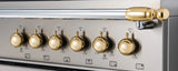 Estufa a Gas - BERTAZZONI - HER366BCFGMXG Serie Heritage, Acero Inoxidable/Oro 36"