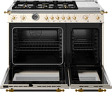 Estufa a Gas - BERTAZZONI - HER486BTFGMAG Serie Heritage, Crema/Oro 48"
