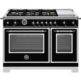 Estufa a Gas - BERTAZZONI - HER486BTFGMNET Serie Heritage, Negro Mate 48"