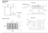 Estufa a Gas - BERTAZZONI - HER486BTFGMNG Serie Heritage, Negro/Oro 48"