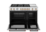 Estufa a Gas - BERTAZZONI - MAS486GGASBG Serie Master, Blanco/Oro 48"