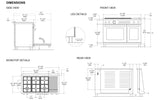 Estufa a Gas - BERTAZZONI - MAS486GGASNG Serie Master, Negro/Oro 48"