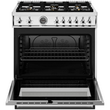 Estufa A Gas - BERTAZZONI - PRO366BCFGMBIT Serie Profesional, Blanco 36"