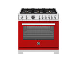 Estufa A Gas - BERTAZZONI - PRO366BCFGMROT Serie Profesional, Rojo 36"