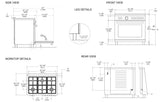 Estufa A Gas - BERTAZZONI - PRO366BCFGMXT Serie Profesional, Acero Inoxidable 36"
