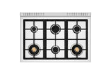 Estufa A Gas - BERTAZZONI - PRO366BCFGMXTLP Serie Profesional, Acero Inoxidable 36" Versión LP