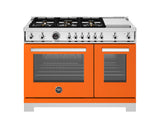 Estufa a Gas - BERTAZZONI - PRO486BTFGMART Serie Profesional, Naranja 48"