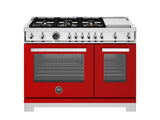 Estufa a Gas - BERTAZZONI - PRO486BTFGMROT Serie Profesional, Rojo 48"