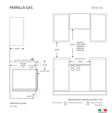 Parrilla a gas  PR705.AC TECNOLAM.