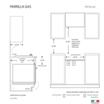 Parrilla a gas  PR705.AC TECNOLAM.