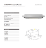 Campana Bajo Alacena SLIDER.AC90 TECNOLAM.