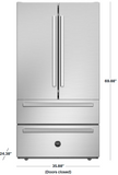 Refrigerador BERTAZZONI REF36FDFIXNV